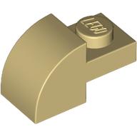 LEGO ® Gebogen 2x1 met verzonken nop TAN