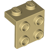 LEGO® hoekplaat 1x2 - 2x2 BEIGE