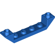 LEGO® inverted roof tile 45 degrees 2x6 double with 2x4 notch BLUE