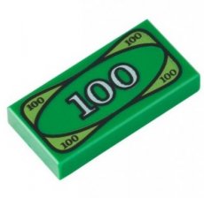 LEGO® 1x2  Geld bankbiljet GROEN