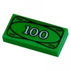 LEGO® 1x2  Geld bankbiljet GROEN