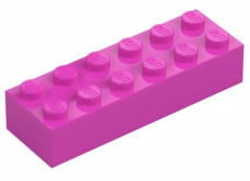 LEGO® steen 2x6 DONKER ROZE