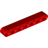 LEGO® hefbalk 1x7 dik ROOD