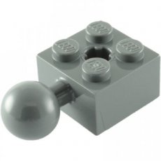 LEGO® 2x2 steen met bal en asgat DONKER GRIJS
