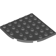 LEGO® 4182993 - 4500517 D GRIJS - L-23-F LEGO® 6x6 ronde hoek DONKER GRIJS