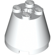LEGO® 623301 - 4655446 - 6188466 WIT - M-34-F LEGO® kegel 3x3x2 WIT