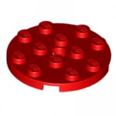 LEGO® 4x4 rond ROOD