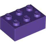 LEGO® 2x3 DONKER PAARS