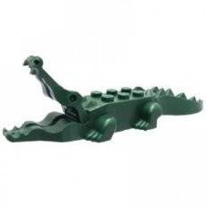 LEGO® 4528675 D GROEN  - L-4-E LEGO®  complete krokodil DONKER GROEN