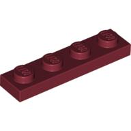 LEGO® 4164219 - 4539061 D ROOD  - M-38-A LEGO® 1x4 DONKER ROOD