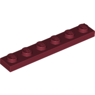 LEGO® 1x6 DONKER ROOD