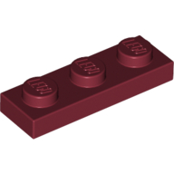 LEGO® 4539076 D ROOD - M-19-H LEGO® 1x3 DONKER ROOD