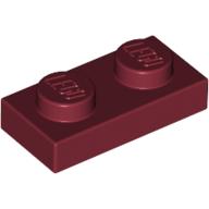 LEGO® 1x2 DONKER ROOD