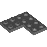 LEGO® 2x4x4 hoek DONKER GRIJS