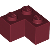 LEGO® 4248771 - 4541379 D ROOD  - M-6-A LEGO® 1x1x2 hoek DONKER ROOD
