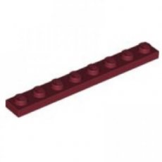 LEGO® 4541507 D ROOD - L-22-G LEGO® 1x8 DONKER ROOD