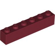 LEGO® 1x6 DONKER ROOD