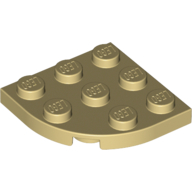 LEGO® 4543858 - 4124071 BEIGE - M-5-E LEGO® Assiette LEGO® coin rond 3x3 BEIGE