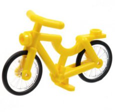 LEGO® fiets met wielen COMPLEET (losse band) GEEL