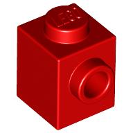 LEGO® 4558886 ROOD - M-36-A LEGO® 1x1 avec goujon d'un côté ROUGE