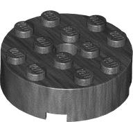 LEGO® brick round 4x4 with hole PEARL DARK GREY