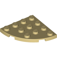 LEGO® 4191095 - 4295315 - 4570516 BEIGE - L-28-F LEGO® 4x4 round, corner TAN