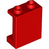 LEGO® paneel 1x2x2 - open noppen, met zijsteunen ROOD