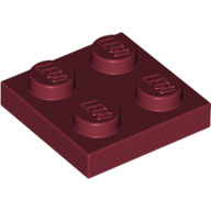 LEGO® 2x2 DONKER ROOD