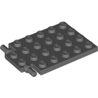 LEGO 4595710 D GRIJS - H-1-A LEGO® 4X6 plaat met valkuilscharnier DONKER GRIJS