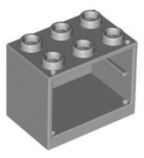 LEGO® 2x3x2 kast LICHT GRIJS