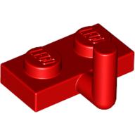 LEGO®  aangepast 1x2 met opstaande pen (van 5 mm) ROOD