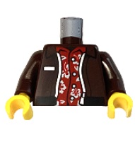 LEGO® torso DONKER BRUIN