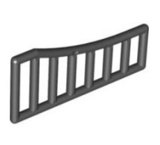 LEGO® 1x8x4 gebogen staaf ZWART
