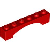 LEGO® 4620762 ROOD - M-15-A LEGO® 1x6x1 boog ROOD
