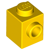 LEGO® 1x1 met nop aan één zijde GEEL