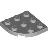 LEGO® 4211756 - 4645412 L GRIJS - H-11-A LEGO® 3x3 coin rond GRIS CLAIR