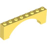 LEGO® steen boog 1x8x2 LICHT GEEL