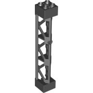 LEGO® steun 2x2x10 driehoekige balk - type 4 - 3 posts, 3 sections ZWART
