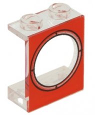 LEGO® paneel 1x2x2 'Porthole'  TRANSPARANT HELDER