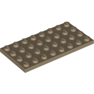 LEGO® 4x8 DONKER BEIGE