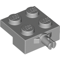 LEGO® 6018081 - 6371448 L GRIJS - MS-133-L LEGO® plaat 2x2 met pin aan zijkant LICHT GRIJS