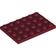 LEGO® 4x6 DONKER ROOD