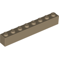 LEGO® 6024124 D BEIGE - MS-13-E LEGO® 1x8 DONKER BEIGE