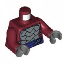 LEGO® torso DONKER ROOD