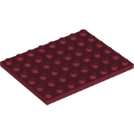LEGO® 6028115 D ROOD - H-6-D LEGO® 6x8 DONKER ROOD
