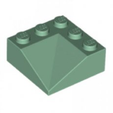 LEGO® dakpan 33 graden 3x3 dubbele inham ZAND GROEN