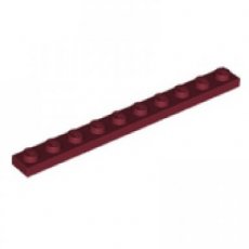 LEGO® 1x10 DONKER ROOD