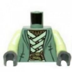 LEGO® torso ZAND GROEN