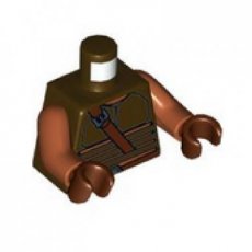 LEGO® torso DONKER BRUIN