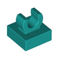LEGO® tegel 1x1 met houder DONKER TURQUOISE